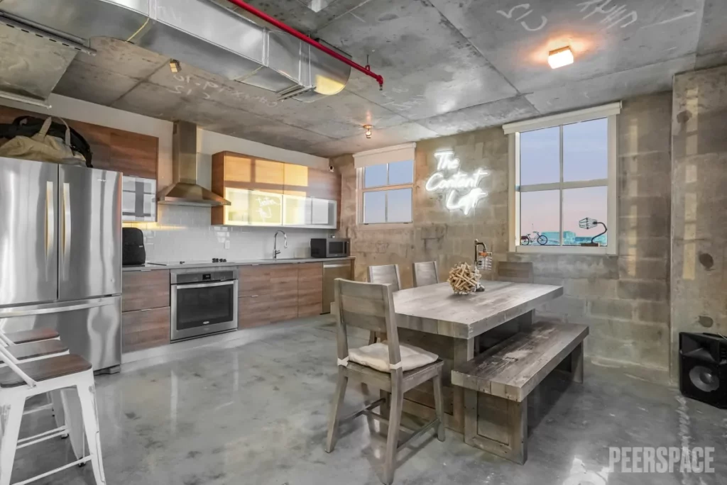 Beautiful Industrial Miami Loft kitchen