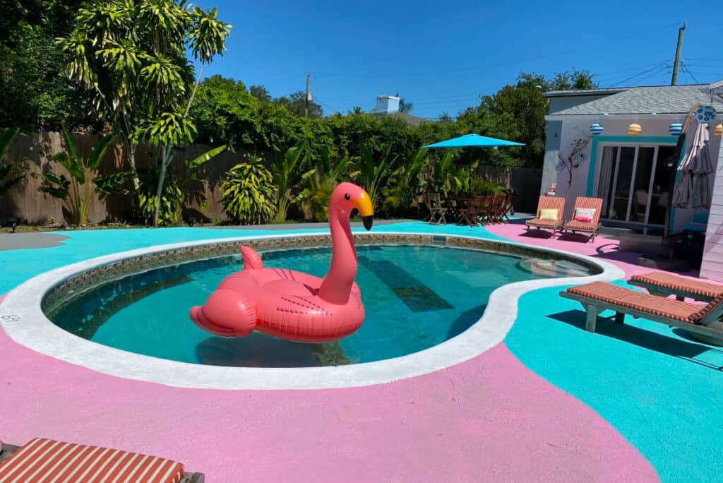 Colorful Flamingo House Miami