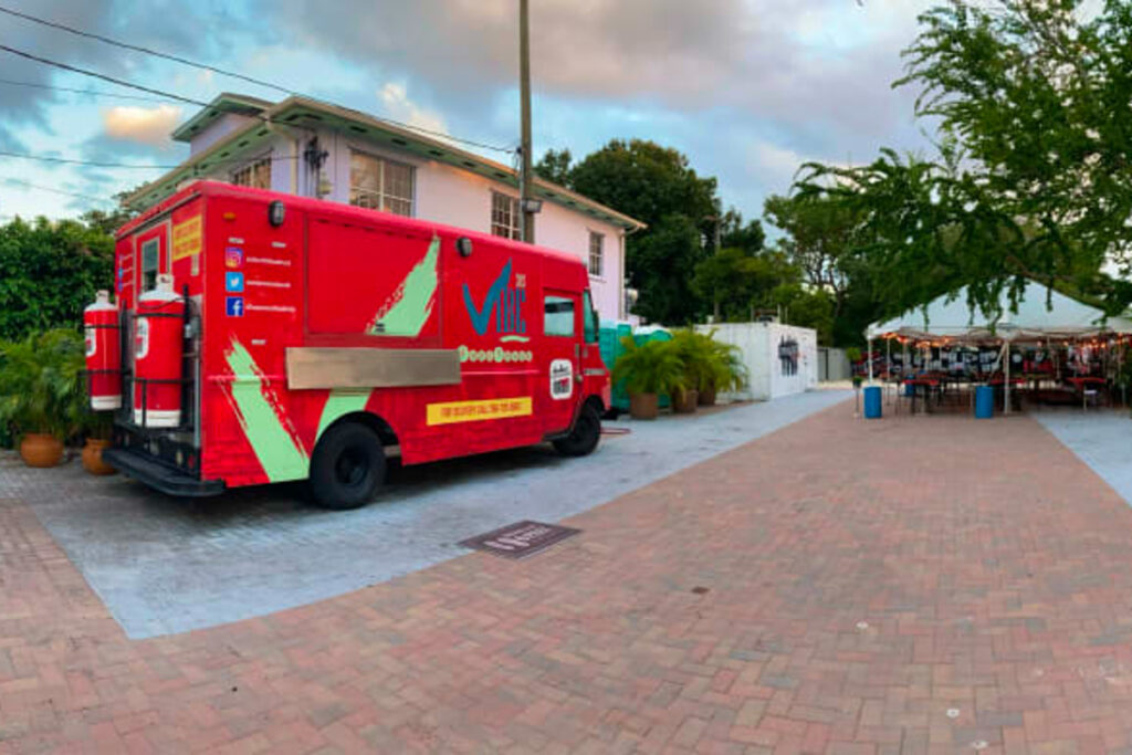 Urban Outdoor Event Space with a Food Truck