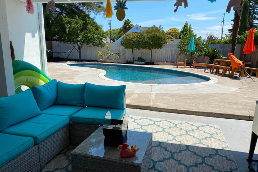 backyard pool oasis in napa valley