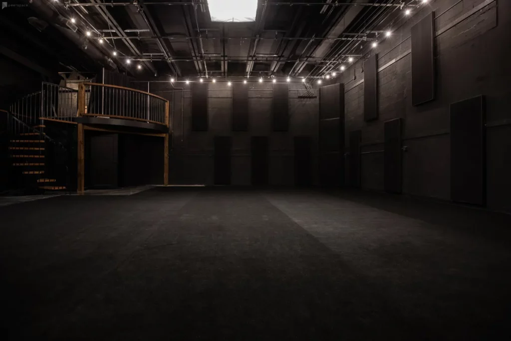 modern black box production studio