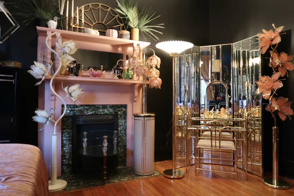 A retro-chic house of glamour is one of the top Indoor Photoshoot Locations in Nashville