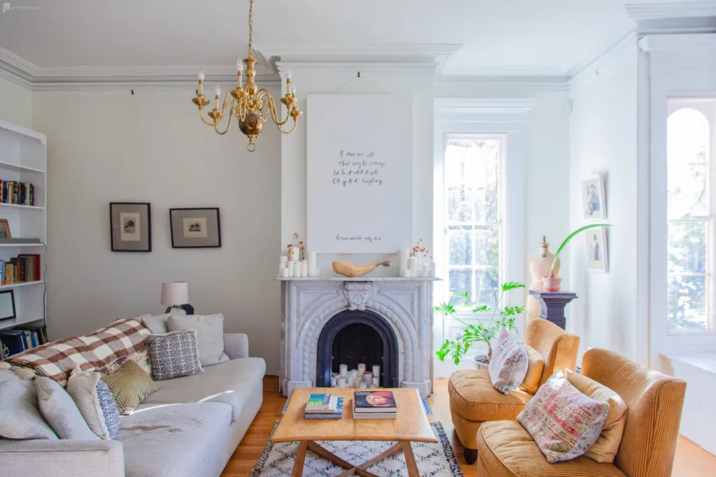 a bright and elegant home living room