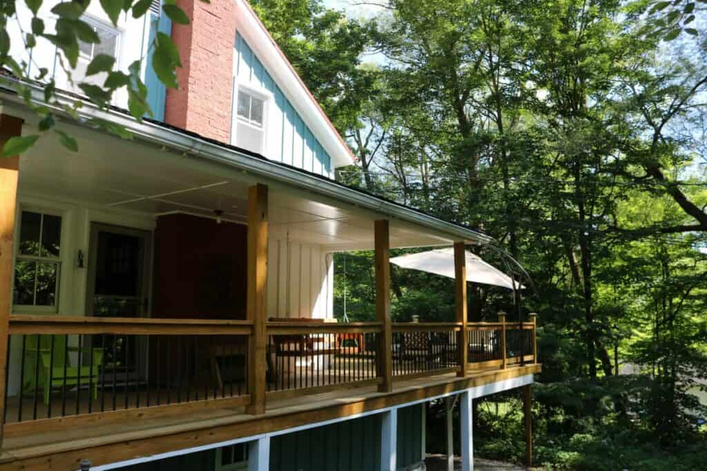 a historic home with hot springs pool