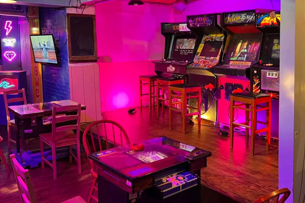 1980s Video Game Arcade Lounge