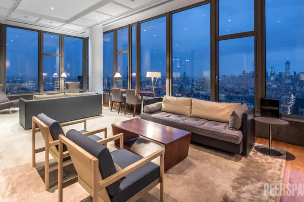 Club Room with Sweeping City Views