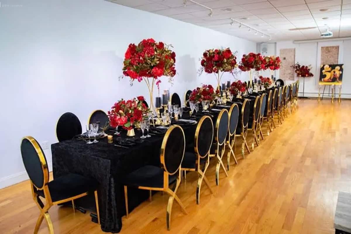 Black and red wedding party top