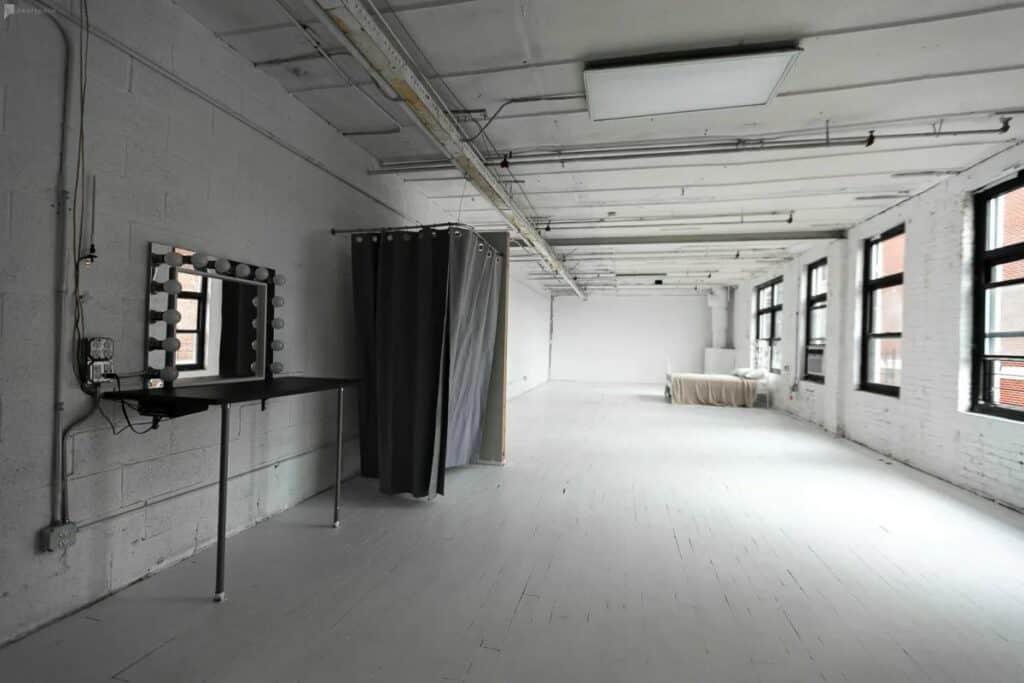 spacious soft light studio