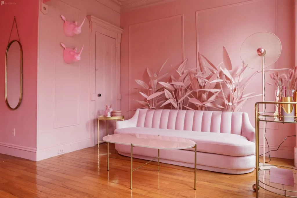 an adorable pink venue in brooklyn