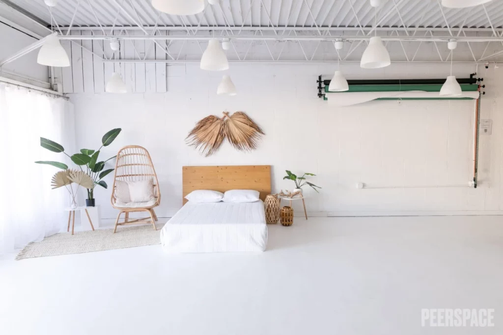 Chic All-White Studio Flushed with Natural Light