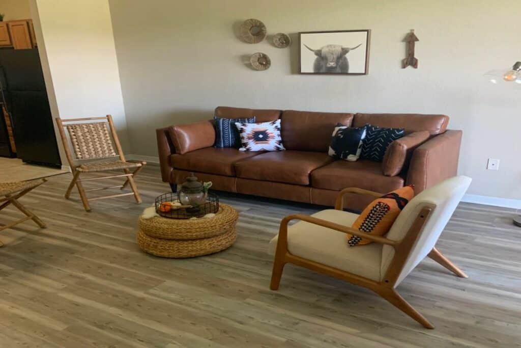 mid century modern living room