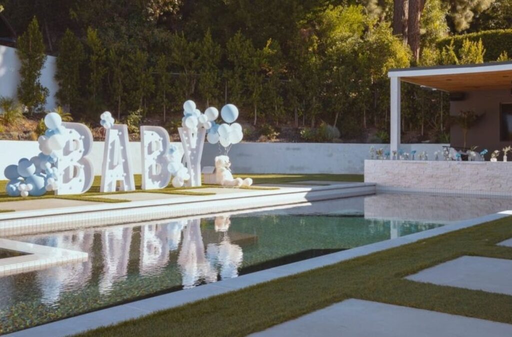 baby decor at an outdoor event venue