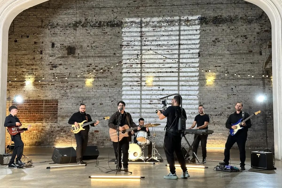 Live band performing at a Kansas event venue