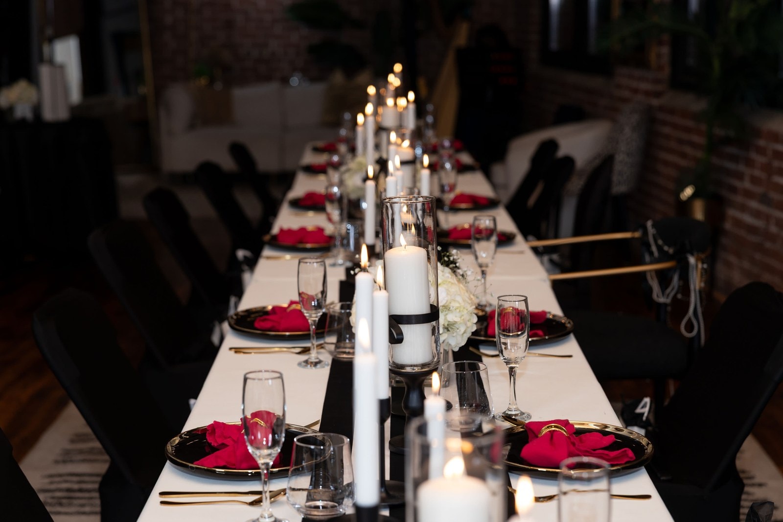 Festive table styling for a Louisville party planned by local experts