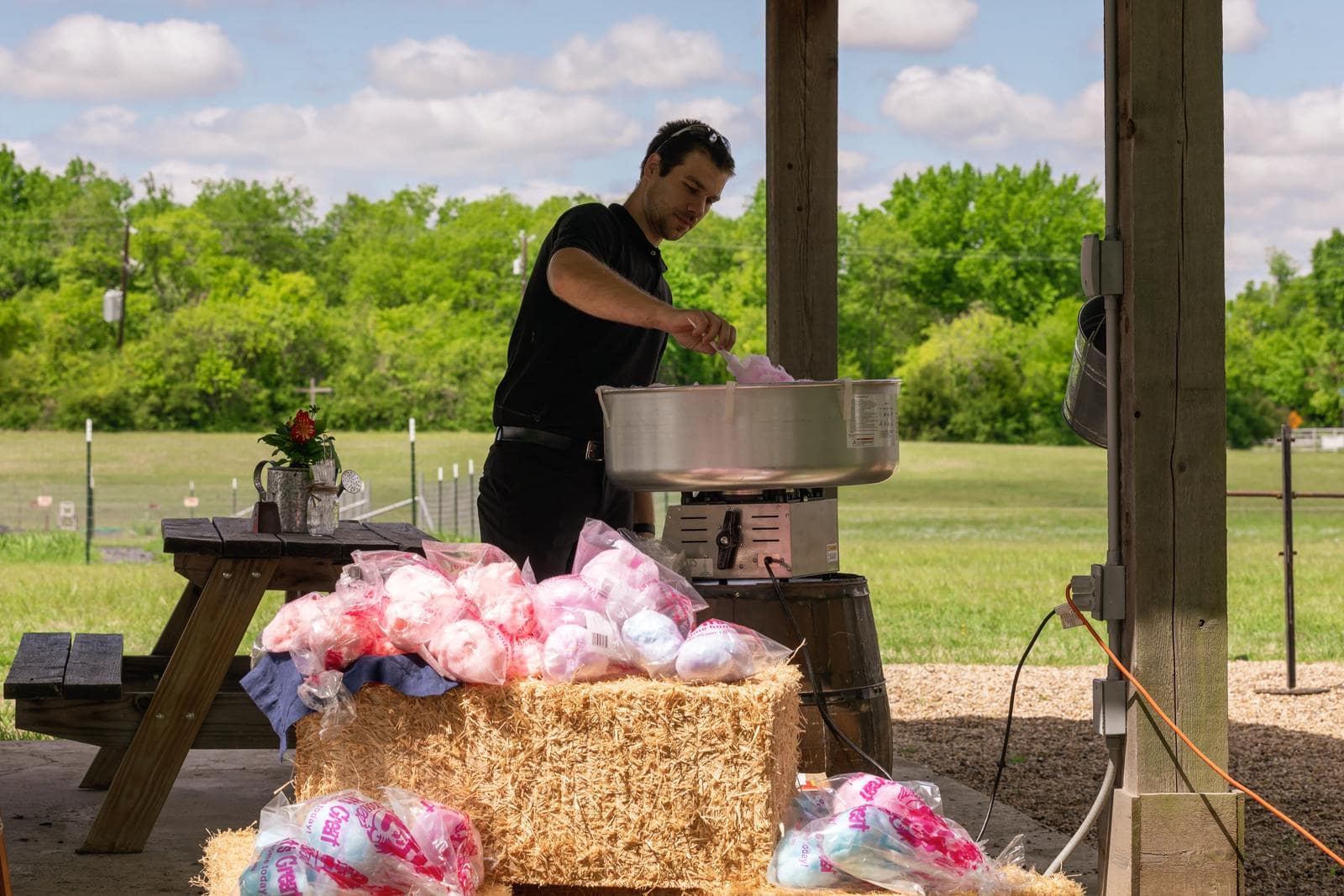 Outdoor coastal party venue set for a Maine celebration