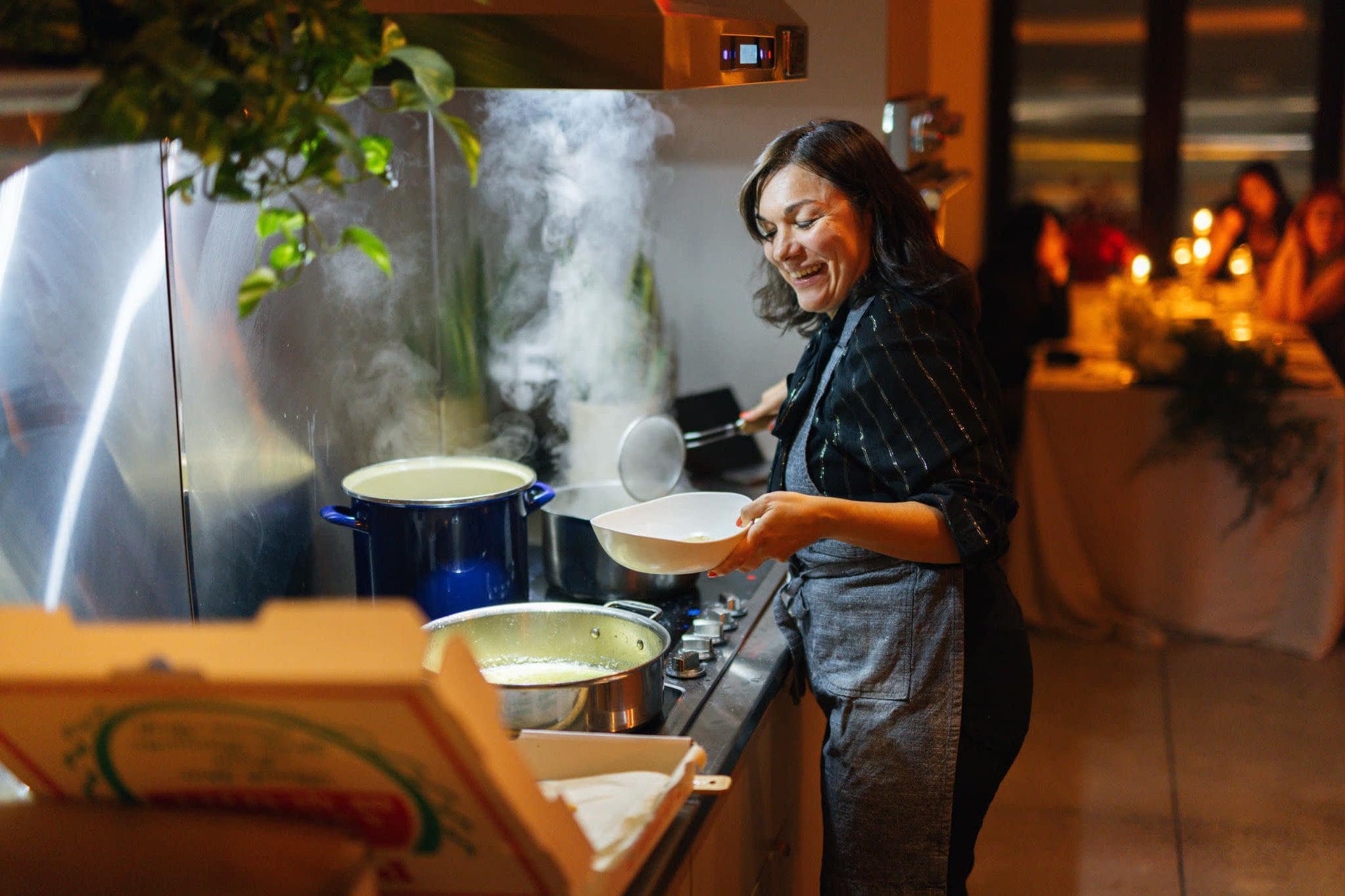 Culinary event with live cooking demonstration for Philadelphia party guests