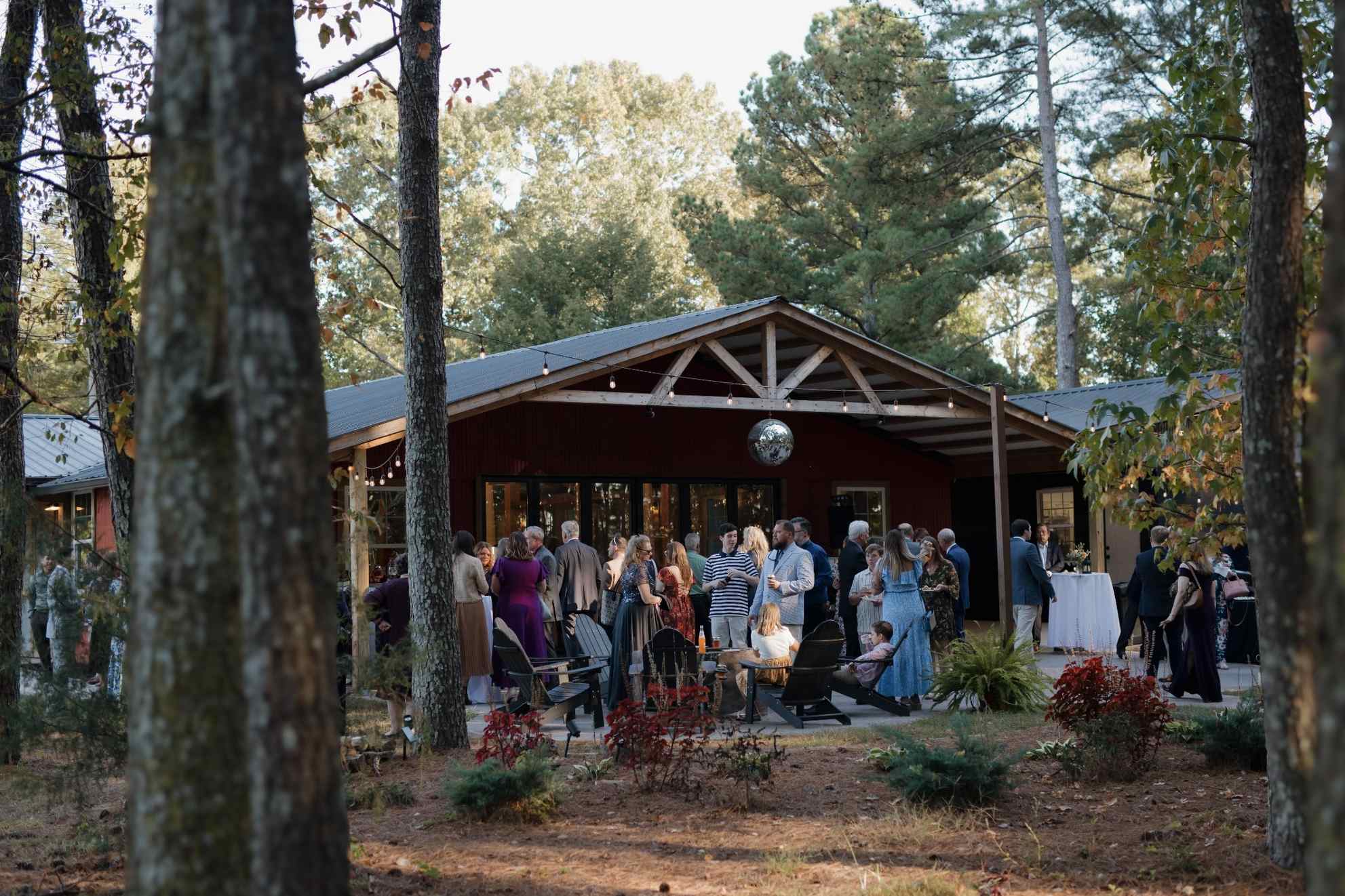 Outdoor party venue set for an event in South Carolina