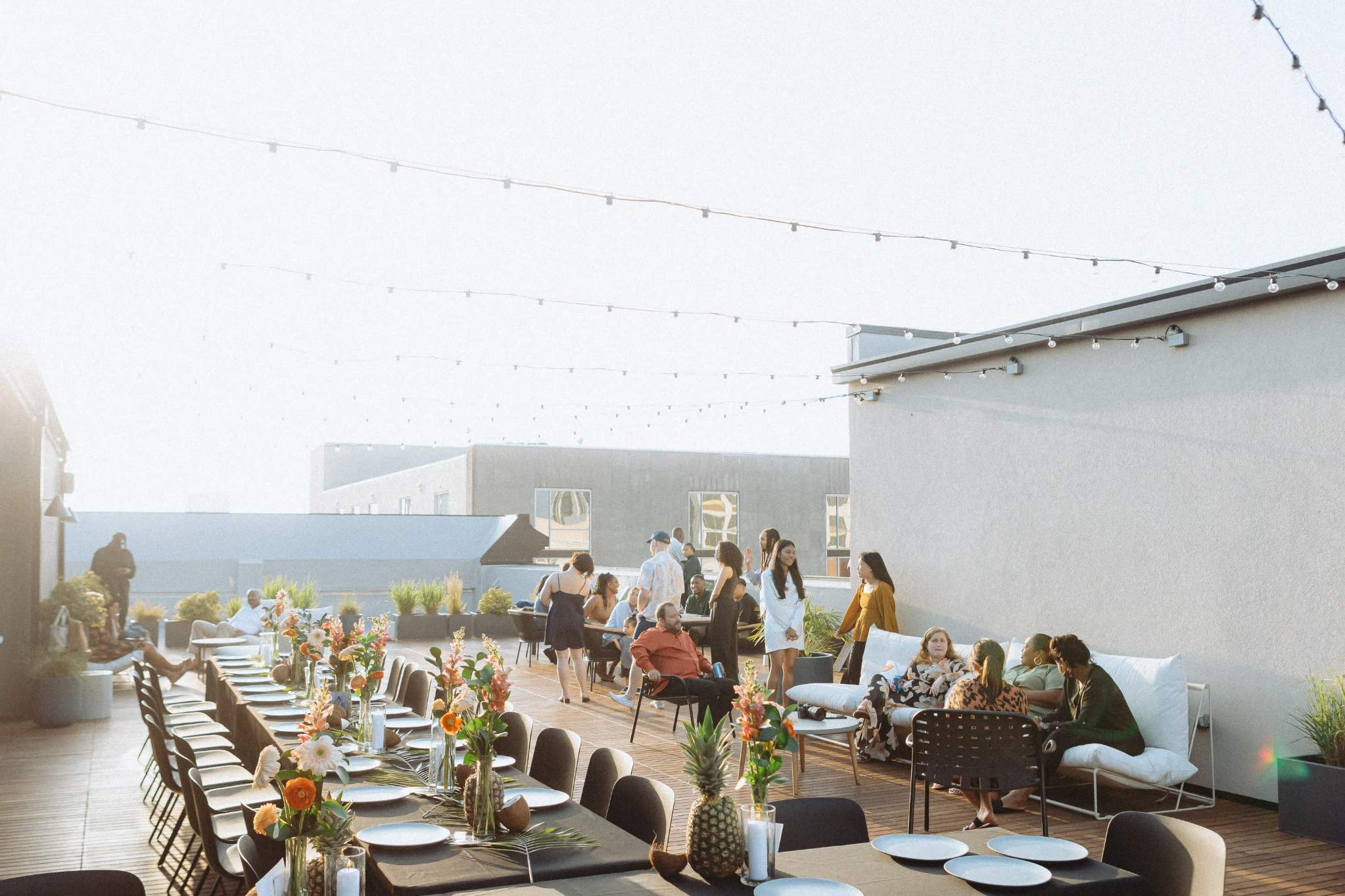 Guests celebrating at an event arranged by Virginia party planners