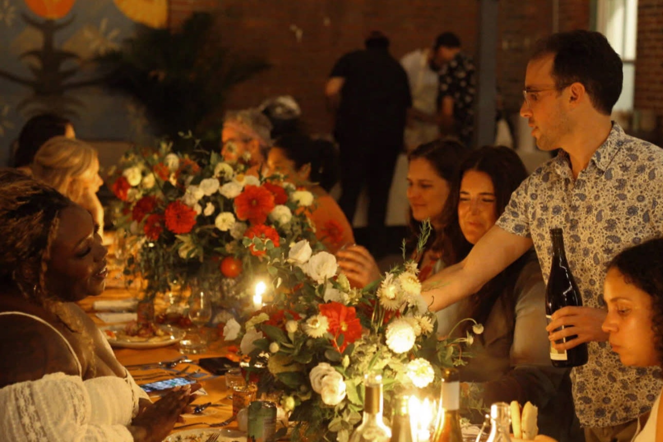 Festive tablescape designed by party planners in Virginia