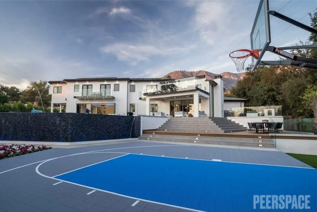 Unique Infinity Pool Basketball Court Mansion