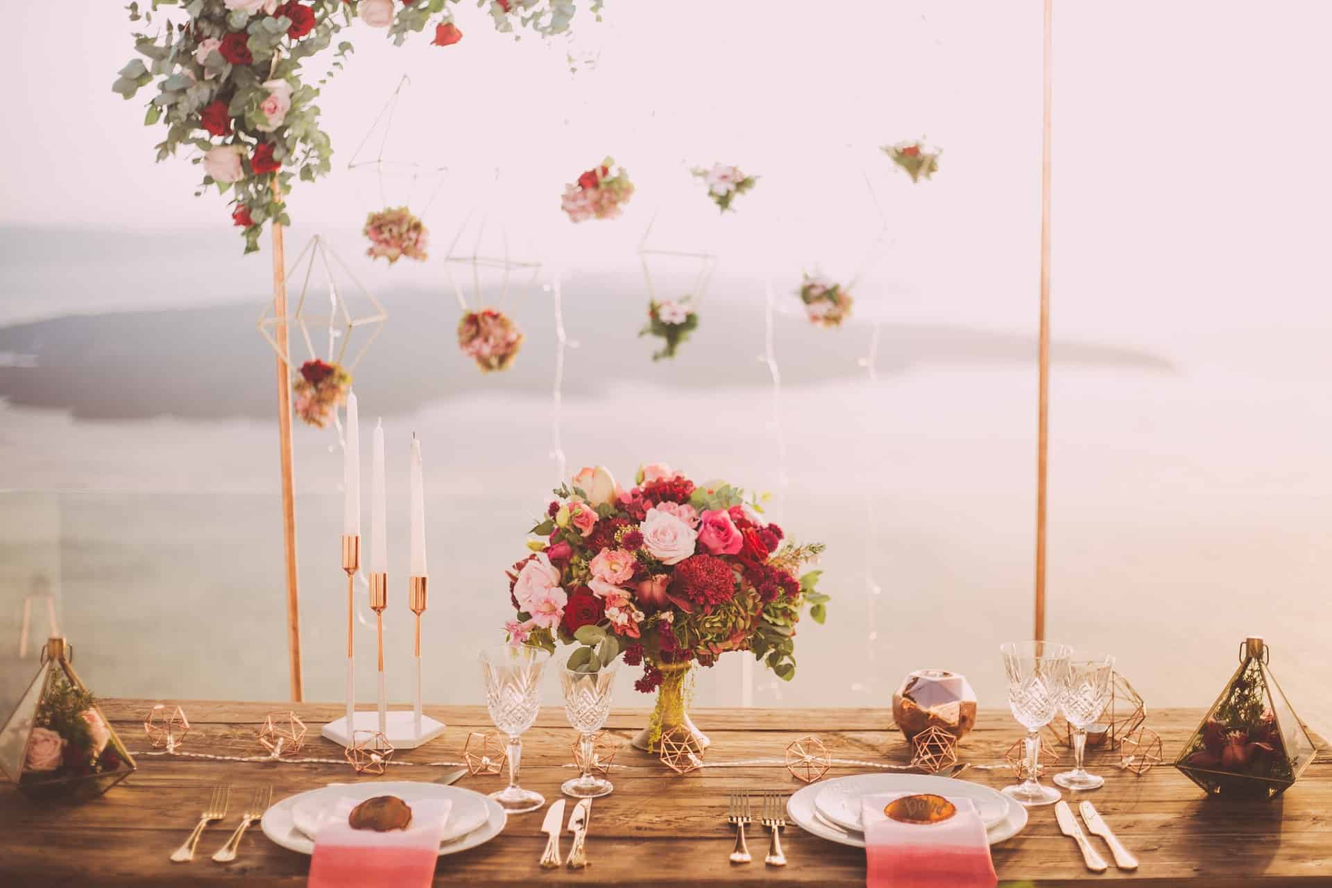 wedding banquet table setup