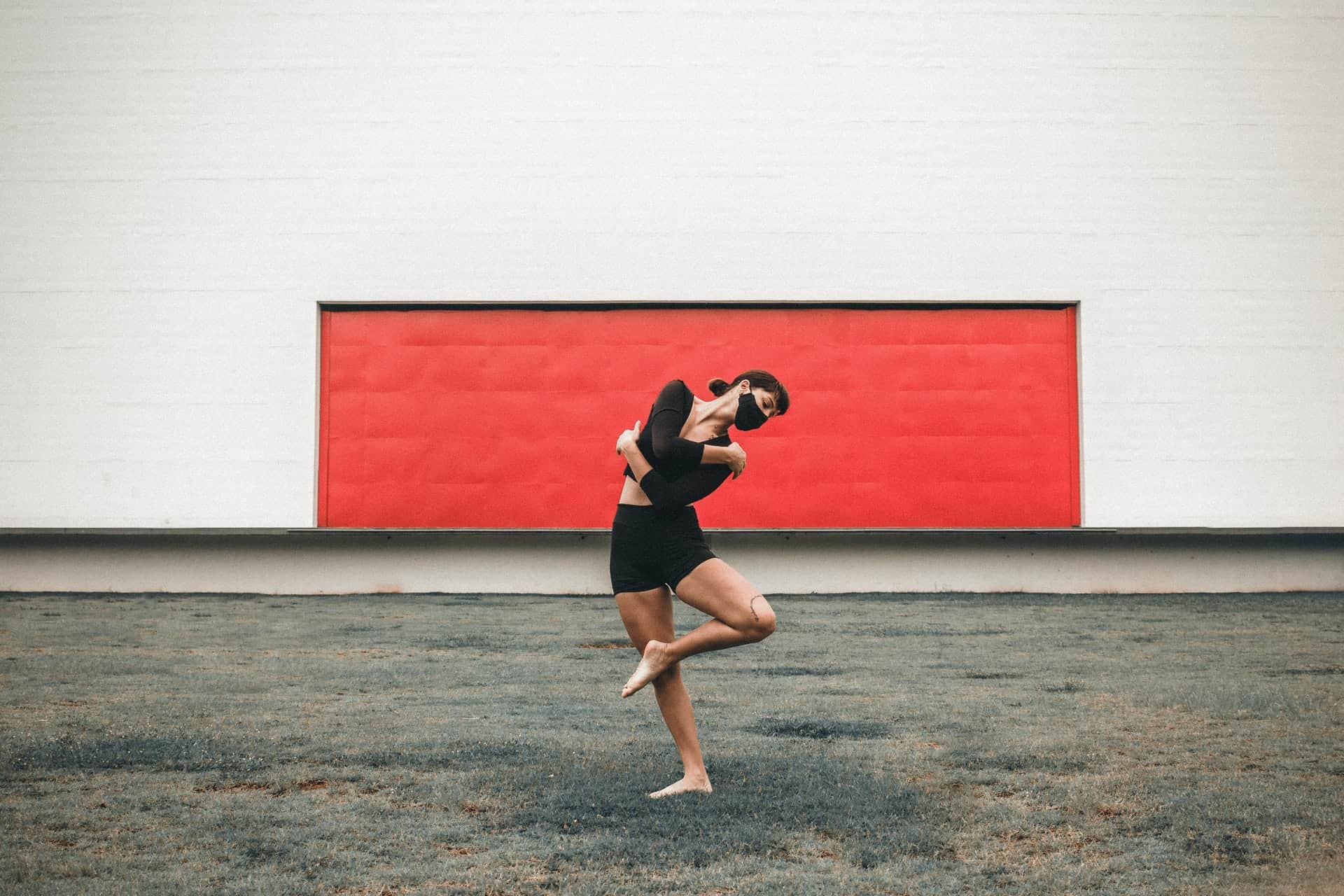 masked dancer posing