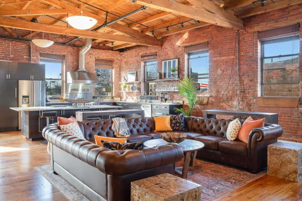 a philadelphia timber and brick penthouse