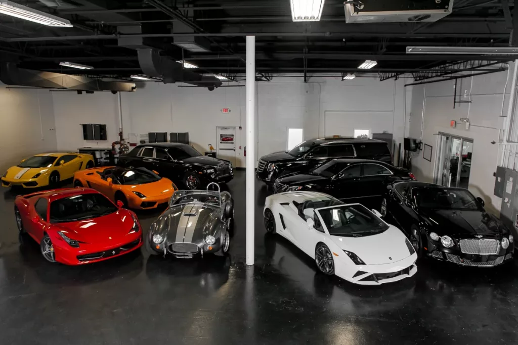 exotic car garage in miami