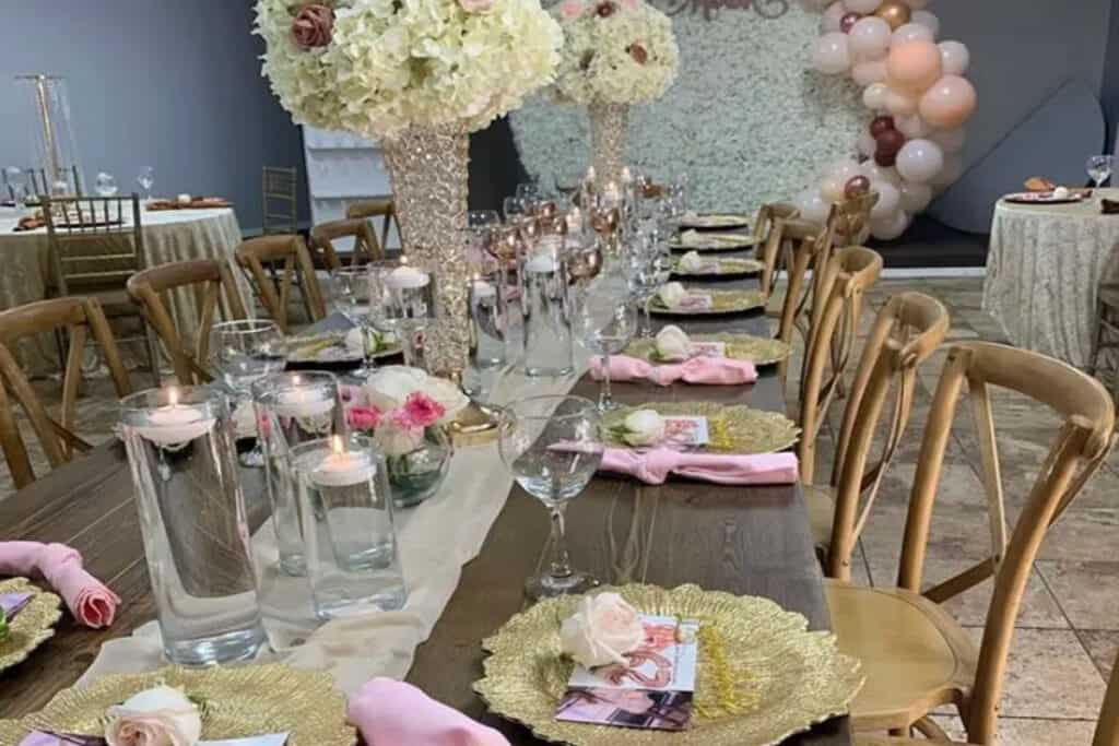 colorful and elegant event space