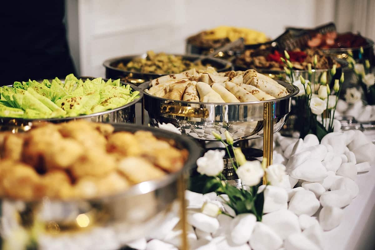 catering buffet table