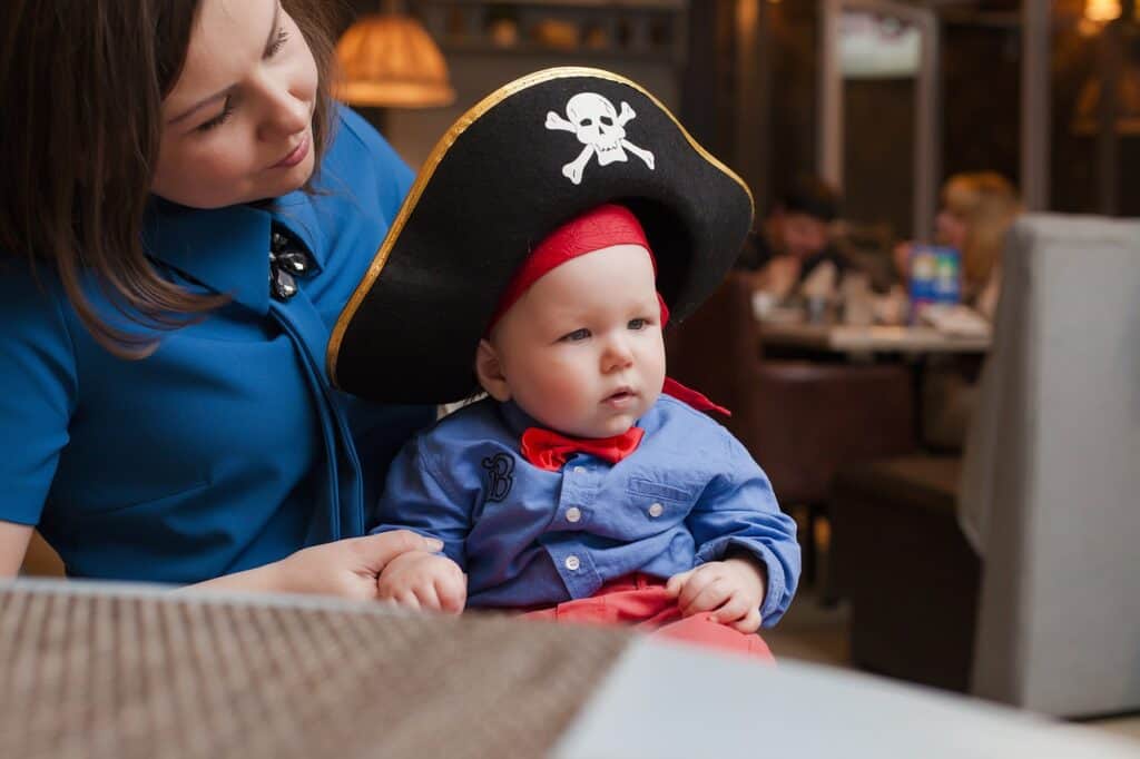 child dressed as pirate