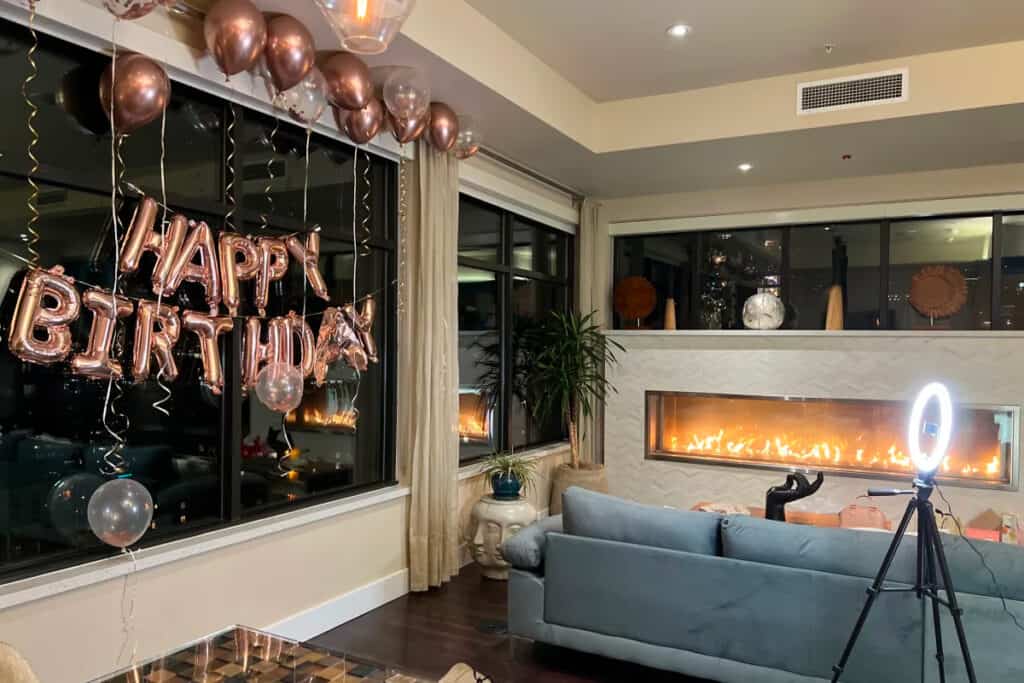 portland penthouse with fireplace