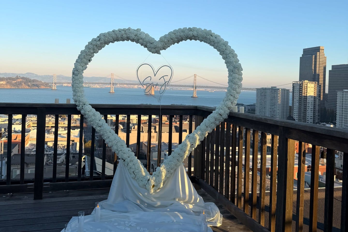 Romantic outdoor proposal spot in New Jersey at golden hour
