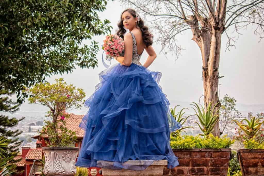quinceañera girl in dress
