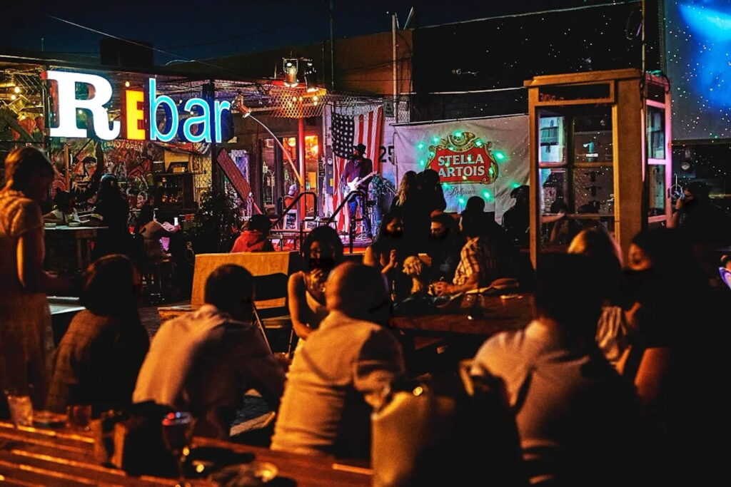 A group gathered at Rebar in Las Vegas