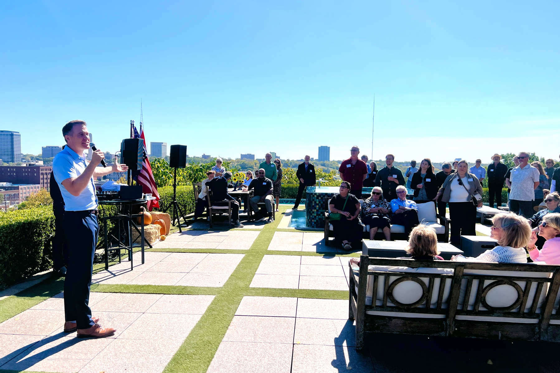 Curated retirement party setup arranged by talented Boston event planners