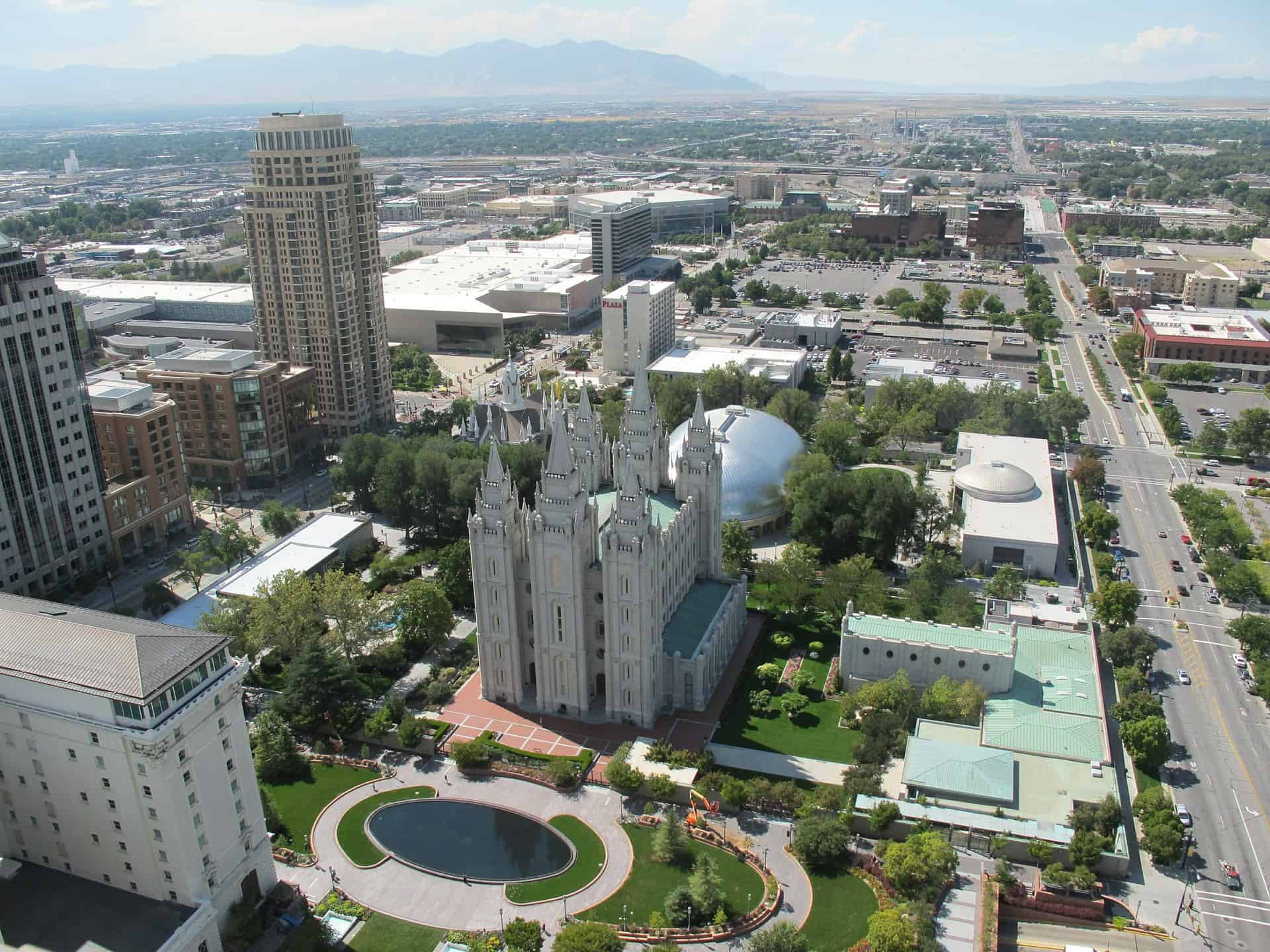 salt lake city aerial view