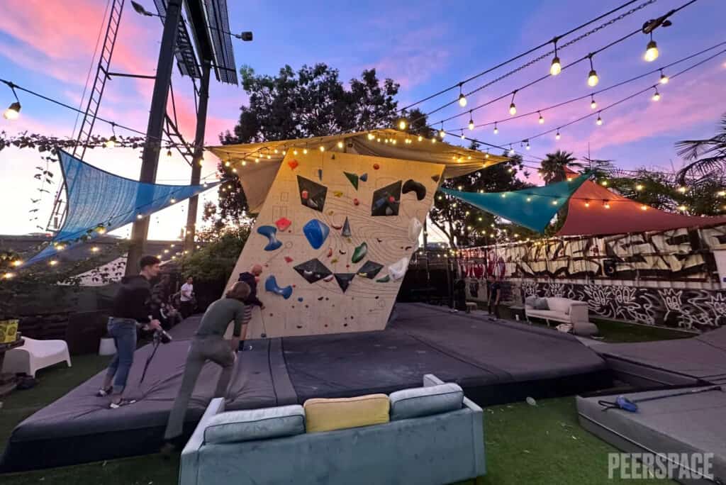 Outdoor Climbing Gym with Skyline Views