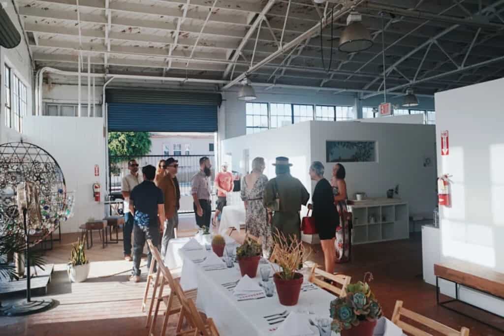 industrial indoor outdoor event space