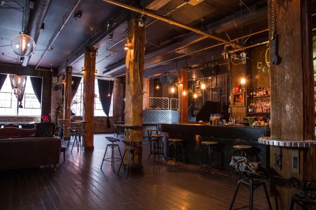 expansive steampunk bar in san francisco