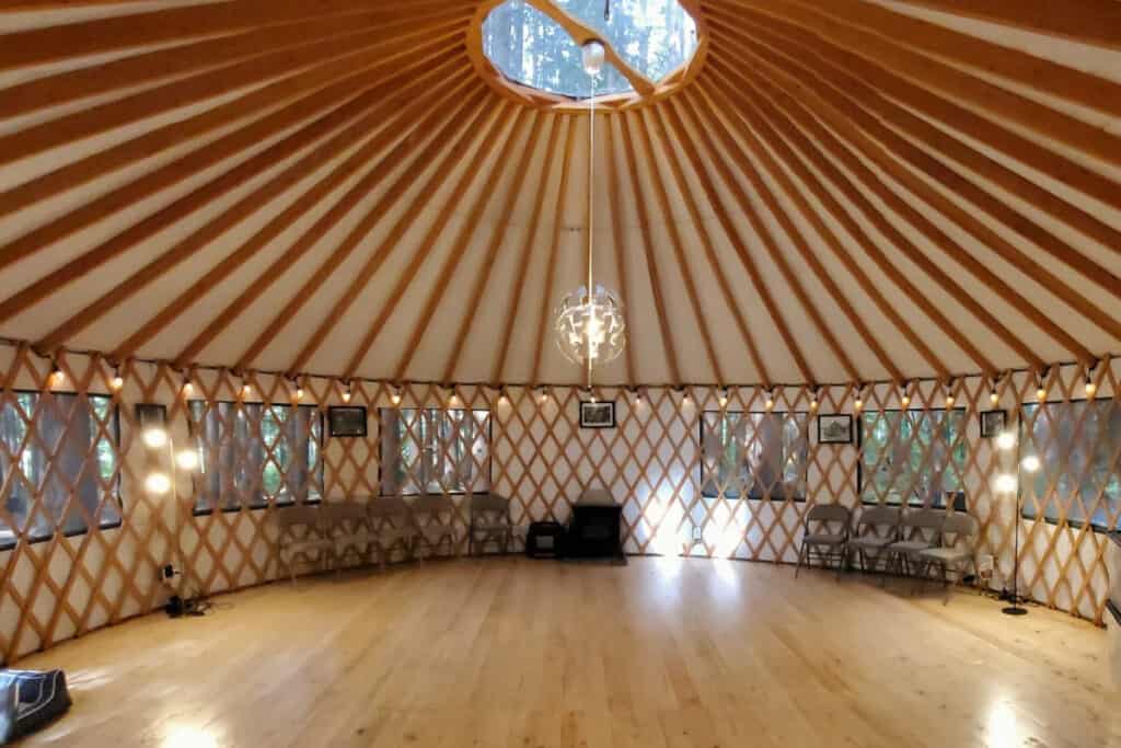 treehouse yurt in the emerald forest