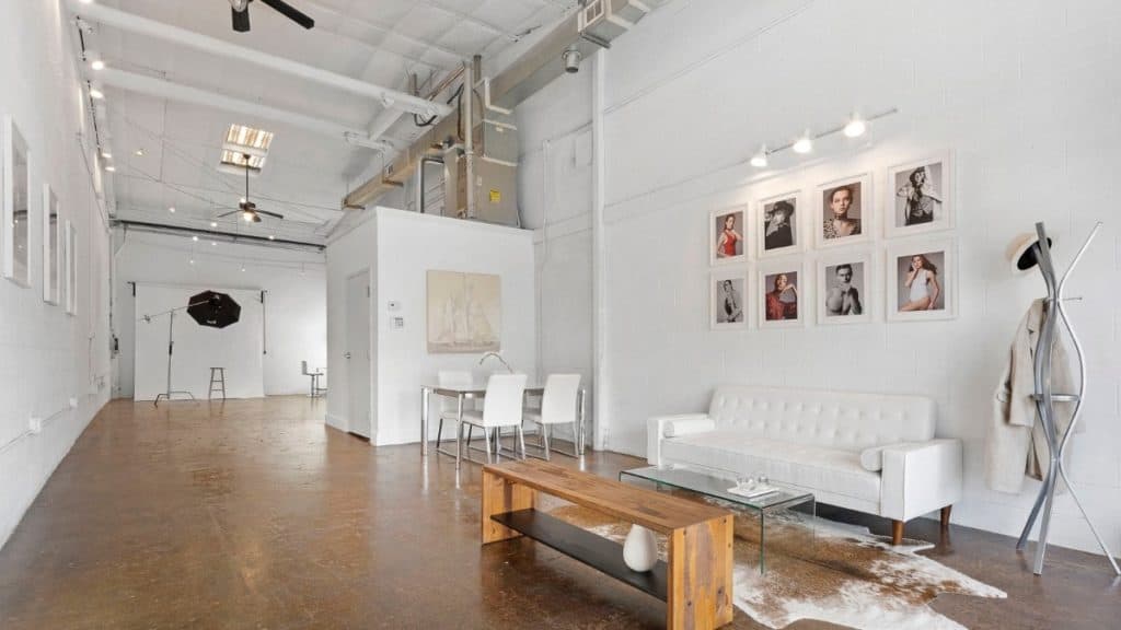 sleek minimalist photo studio atlanta rental 