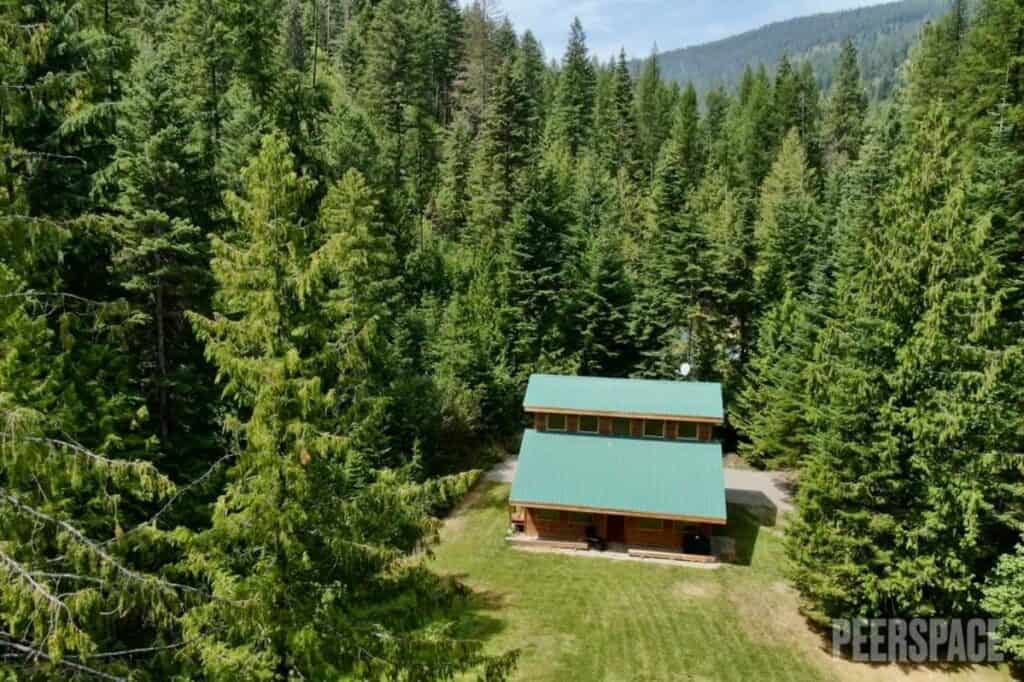 Timber Frame Cabin in Rustic Wilderness with Creek