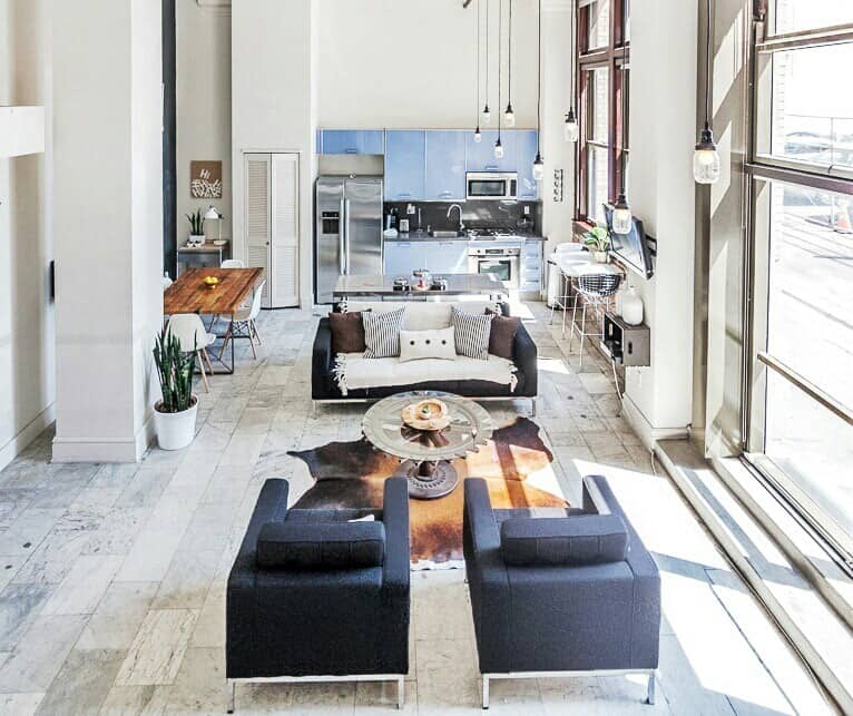 sundrenched bi-level loft dtla la los angeles rental