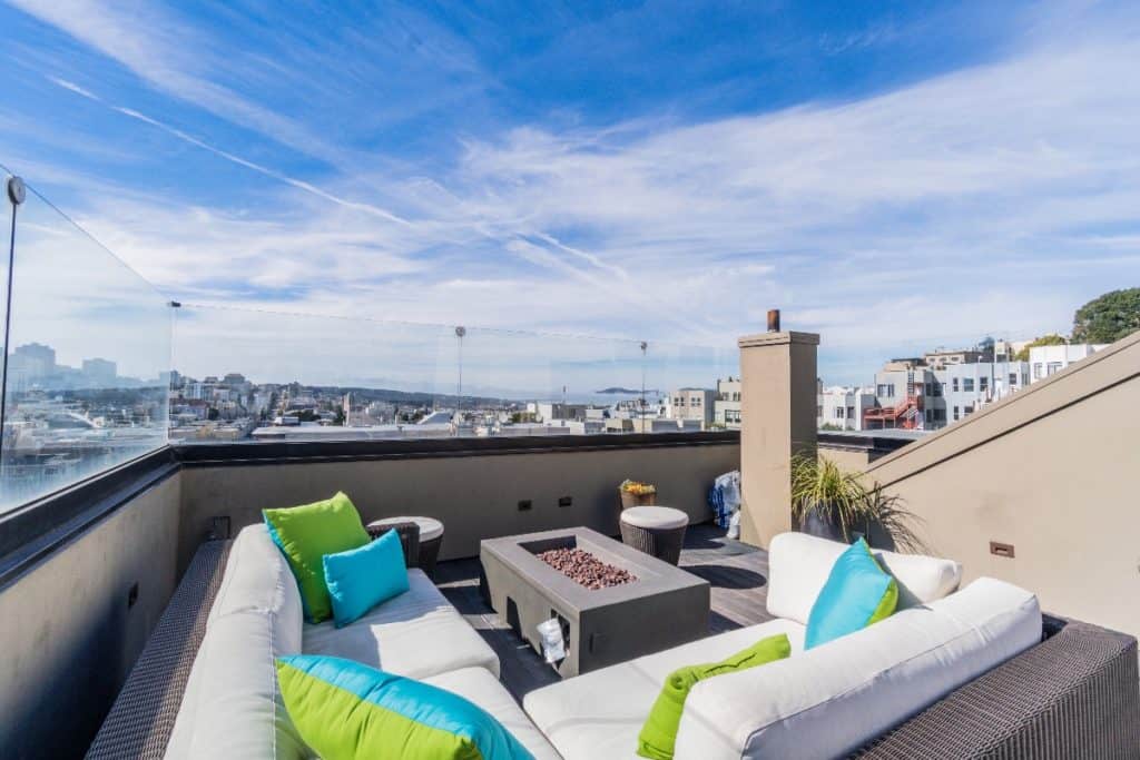 sunny rooftop deck sf san francisco rental