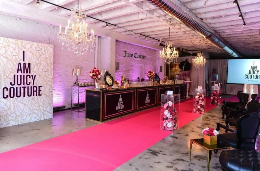 a toronto retail space with pink carpet