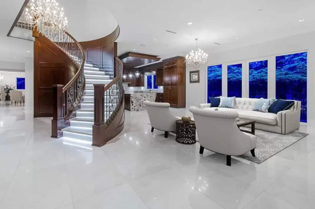 vancouver luxury mansion foyer