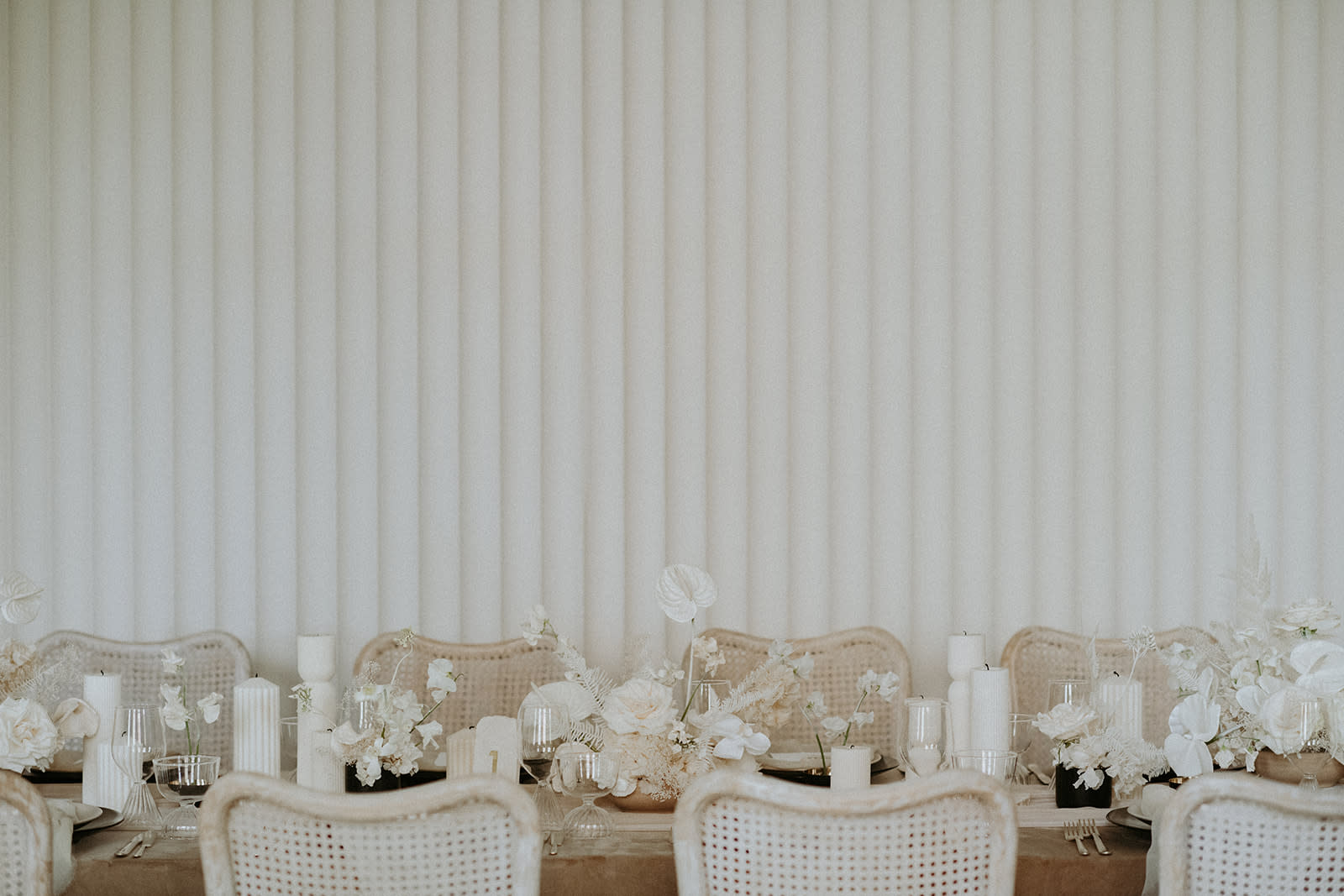 Wedding flowers in Brooklyn styled for an intimate celebration space