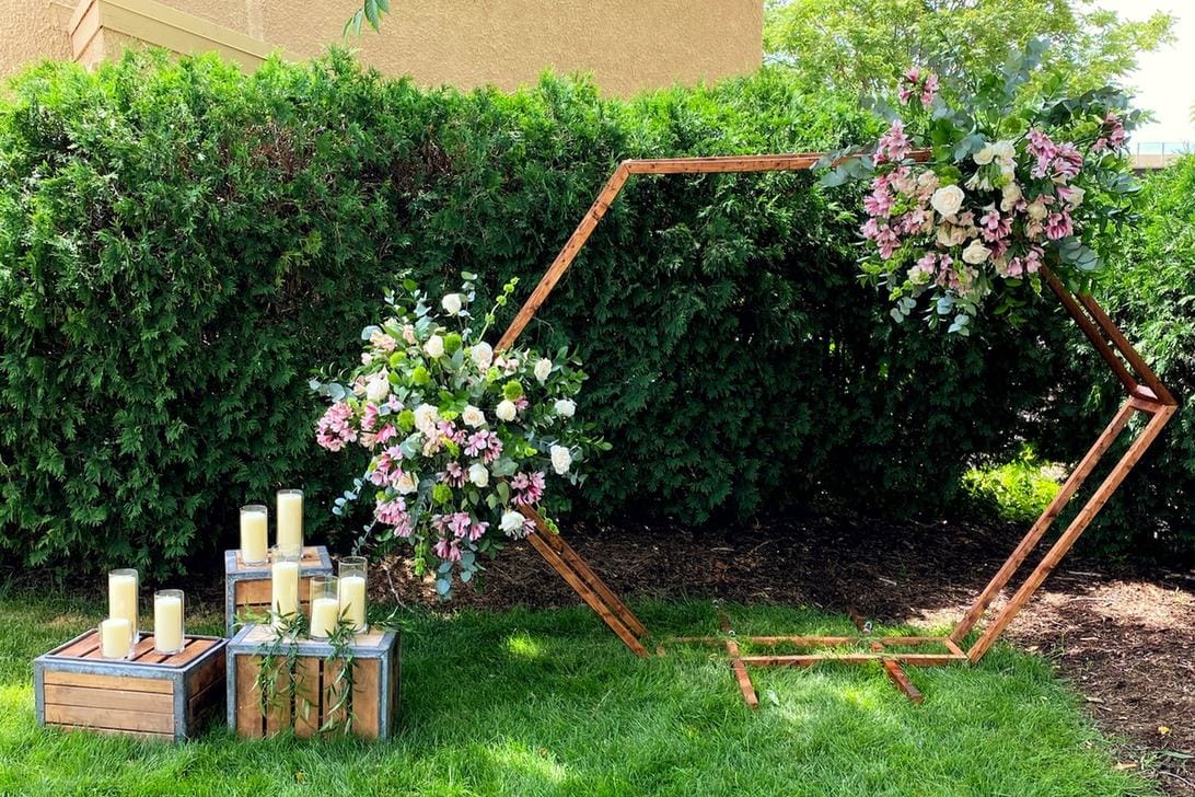 Seasonal wedding centerpieces designed by a Cincinnati florist