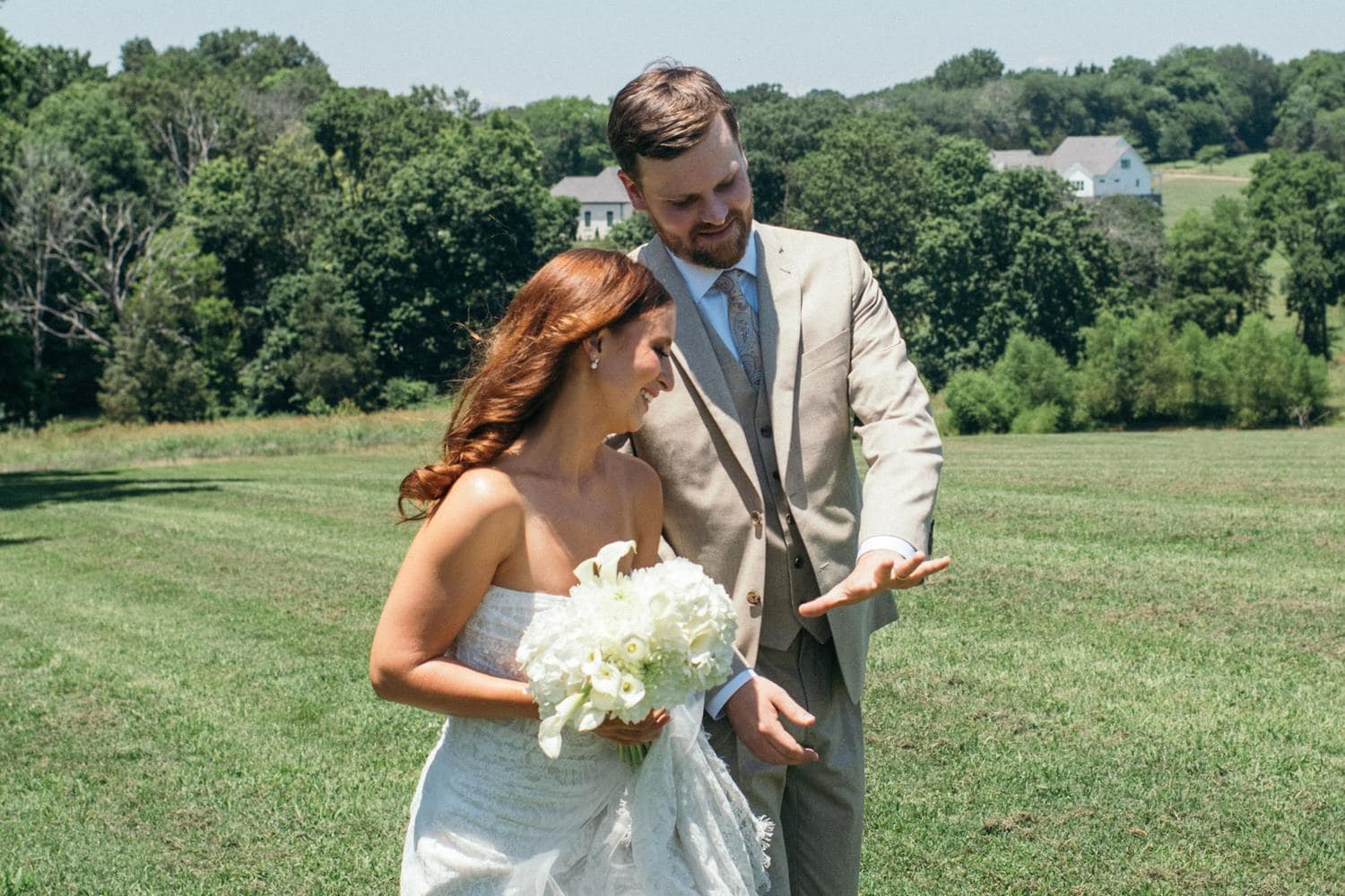 Nashville wedding florist arrangement with seasonal blooms